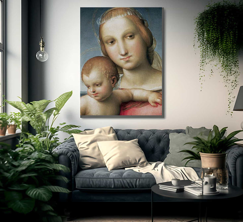 Detail From Virgin And Child By Raphael Fine Art Print