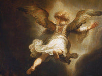 Detail Of Angel Raphael Leaving Tobit And His Family By Rembrandt Fine Art Print
