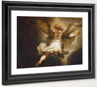 Detail Of Angel Raphael Leaving Tobit And His Family By Rembrandt Fine Art Print