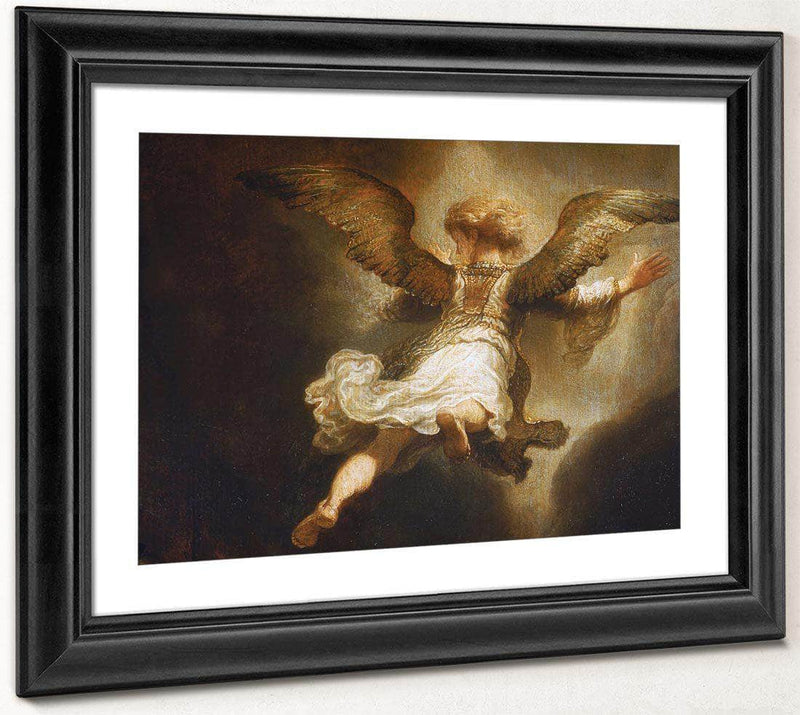 Detail Of Angel Raphael Leaving Tobit And His Family By Rembrandt Fine Art Print