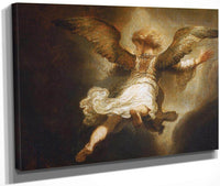 Detail Of Angel Raphael Leaving Tobit And His Family By Rembrandt Fine Art Print