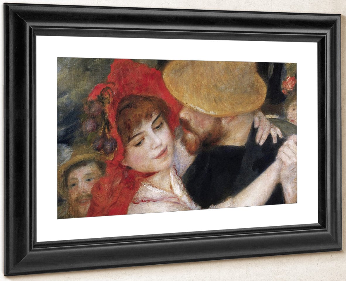 Detail Of Dancing Couple From Le Bal A Bougival 1 By Pierre Auguste Renoir Fine Art Print