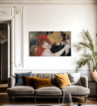 Detail Of Dancing Couple From Le Bal A Bougival 1 By Pierre Auguste Renoir Fine Art Print