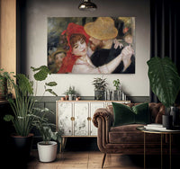 Detail Of Dancing Couple From Le Bal A Bougival 1 By Pierre Auguste Renoir Fine Art Print