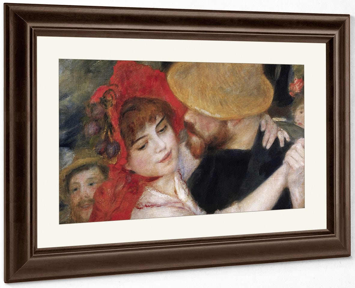 Detail Of Dancing Couple From Le Bal A Bougival By Pierre Auguste Renoir Fine Art Print