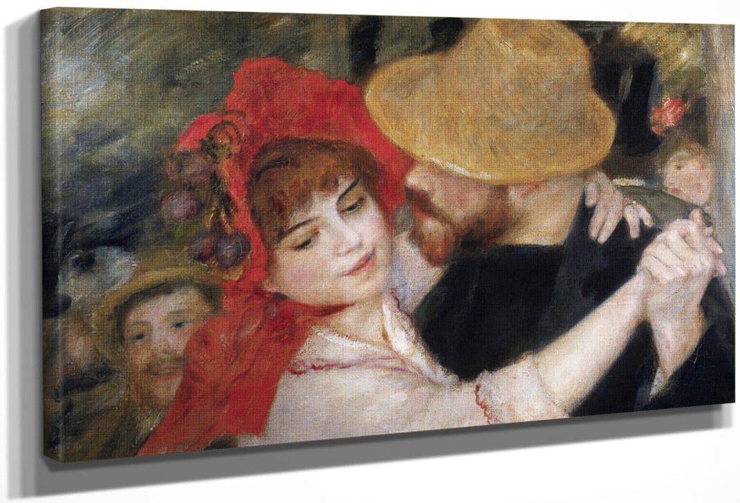 Detail Of Dancing Couple From Le Bal A Bougival By Pierre Auguste Renoir Fine Art Print