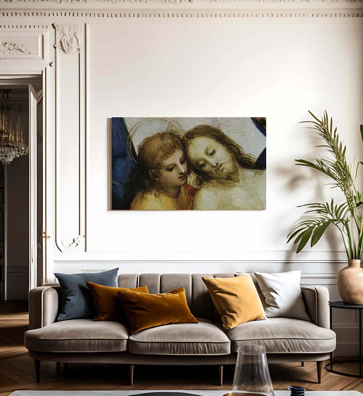 Detail Of Jesus And Saint Nicodemus From Pieta By Raphael Fine Art Print