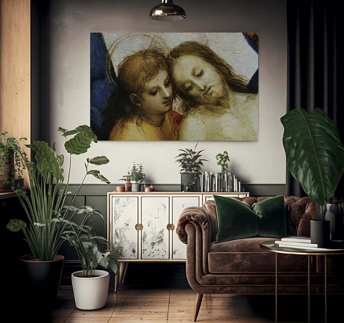 Detail Of Jesus And Saint Nicodemus From Pieta By Raphael Fine Art Print