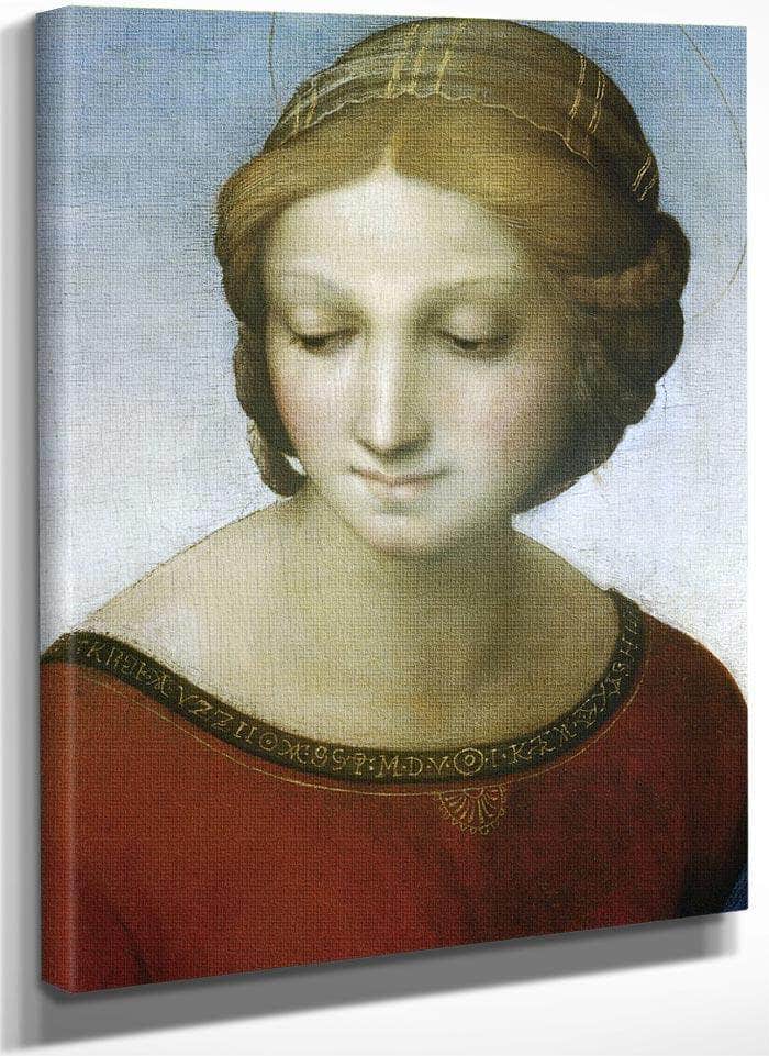 Detail Of Madonna Of The Meadow By Raphael Fine Art Print