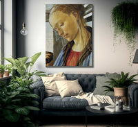 Detail Of Mary From Madonna Of The Eucharist By Sandro Botticelli Fine Art Print