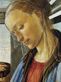 Detail Of Mary From Madonna Of The Eucharist By Sandro Botticelli Fine Art Print