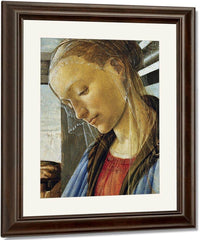 Detail Of Mary From Madonna Of The Eucharist By Sandro Botticelli Fine Art Print
