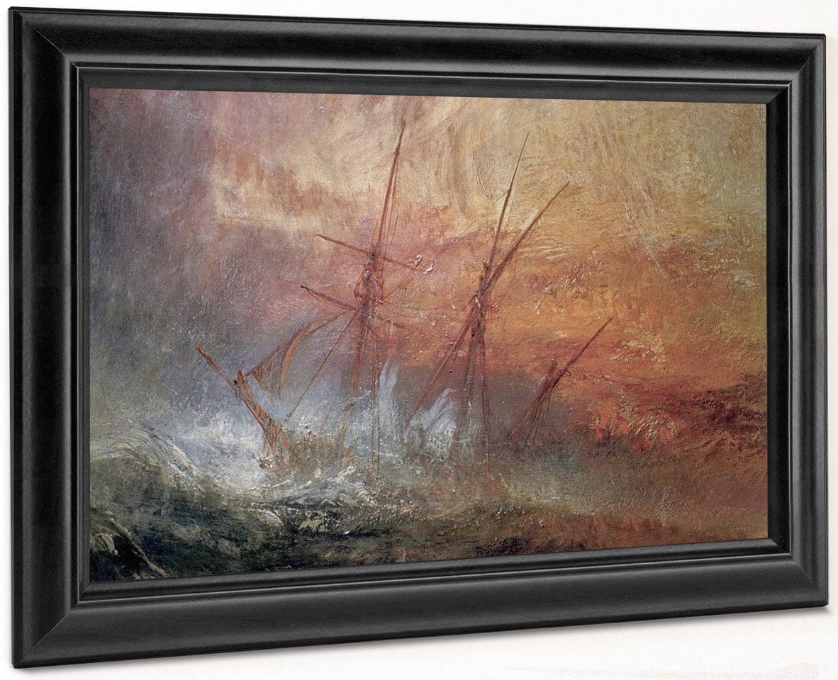 Detail Of Sailing Ship From The Slave Ship By Joseph Mallord William Turner Fine Art Print