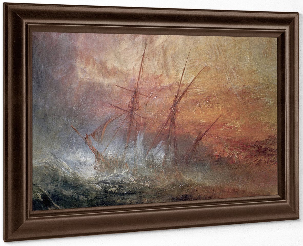 Detail Of Sailing Ship From The Slave Ship By Joseph Mallord William Turner Fine Art Print