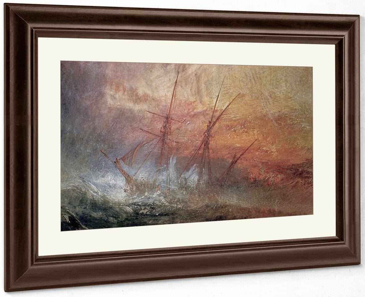 Detail Of Sailing Ship From The Slave Ship By Joseph Mallord William Turner Fine Art Print