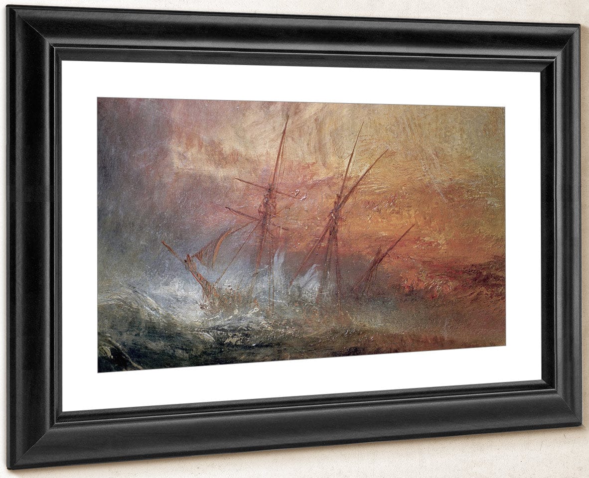 Detail Of Sailing Ship From The Slave Ship By Joseph Mallord William Turner Fine Art Print