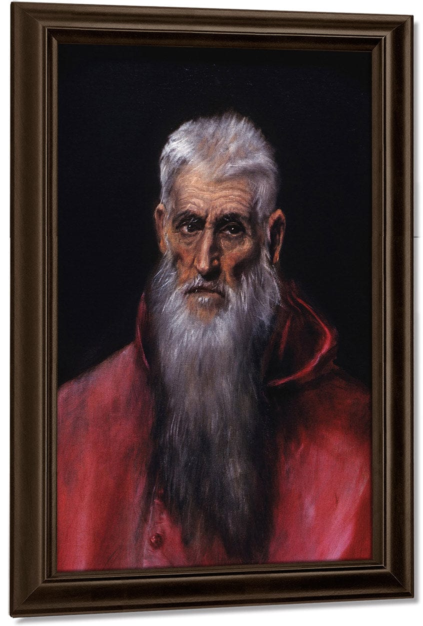 Detail Of St. Jerome By El Greco Fine Art Print