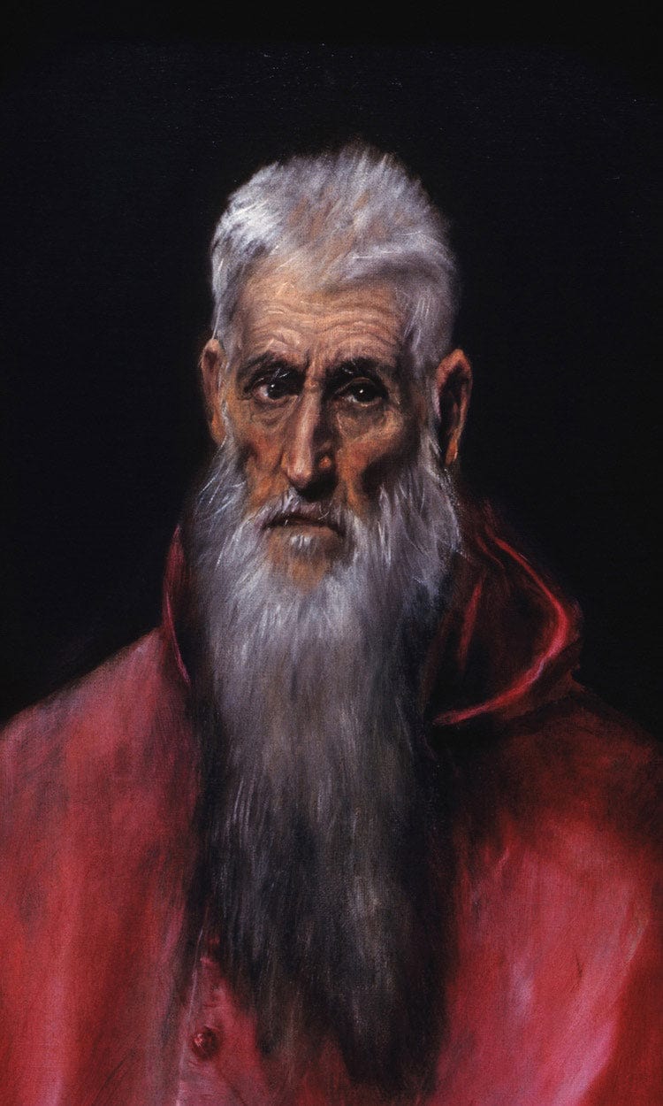 Detail Of St. Jerome By El Greco Fine Art Print