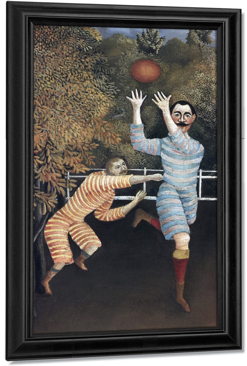 Detail Of The Football Players By Henri Julien Felix Rousseau Fine Art Print