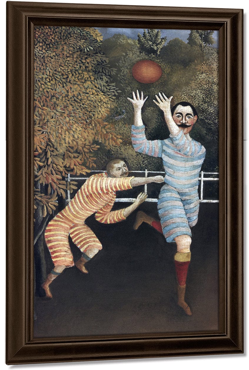 Detail Of The Football Players By Henri Julien Felix Rousseau Fine Art Print