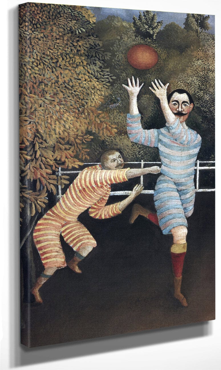 Detail Of The Football Players By Henri Julien Felix Rousseau Fine Art Print