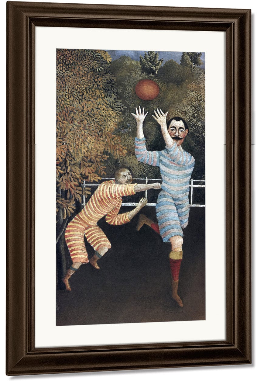 Detail Of The Football Players By Henri Julien Felix Rousseau Fine Art Print