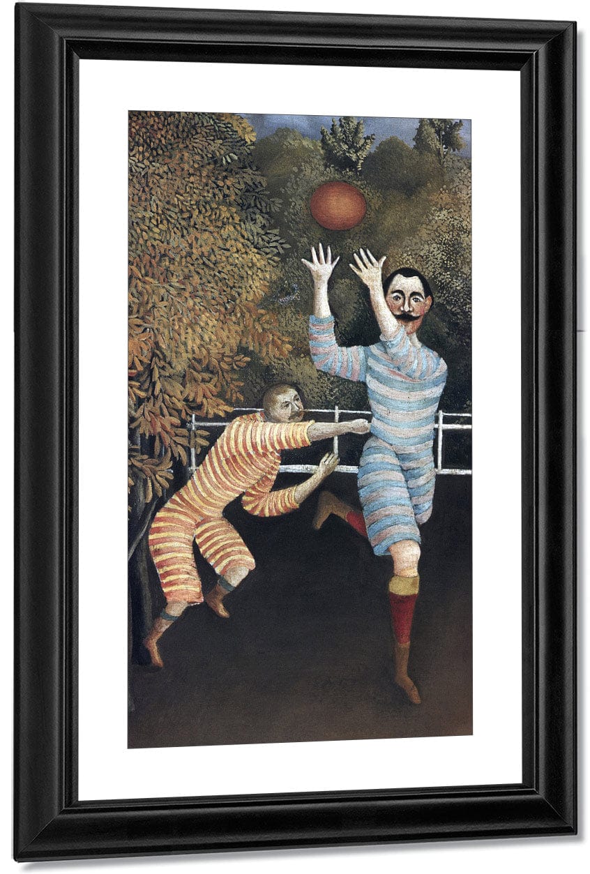 Detail Of The Football Players By Henri Julien Felix Rousseau Fine Art Print