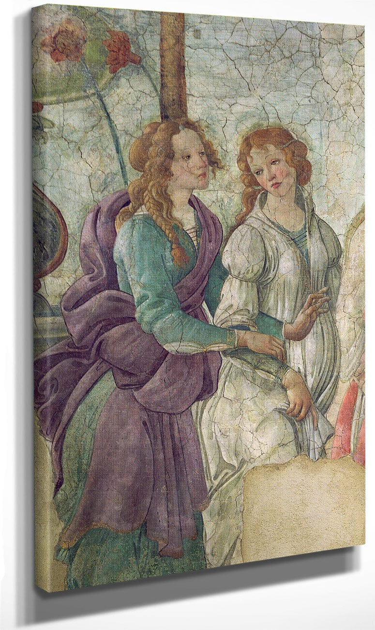 Detail Of Venus And The Graces Offering Gifts To A Young Girl By Sandro Botticelli Fine Art Print