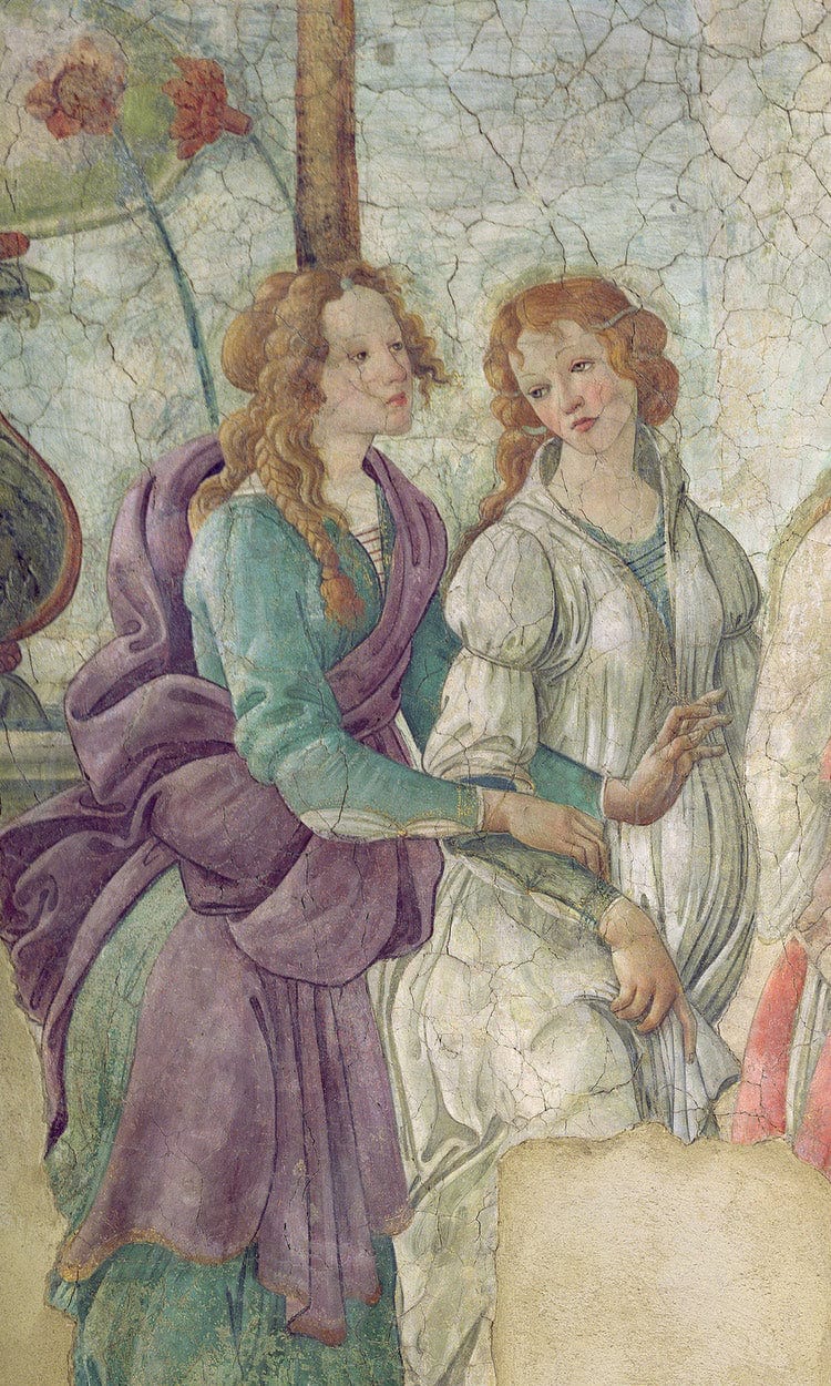 Detail Of Venus And The Graces Offering Gifts To A Young Girl By Sandro Botticelli Fine Art Print