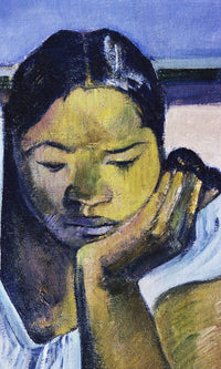 Detail Of Woman From Te Faaturuma By Eugene Henri Paul Gauguin Fine Art Print