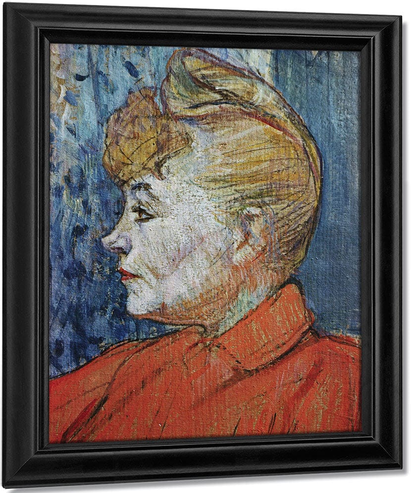 Detail Of Woman In Red By Henri Marie Raymond De Toulouse Lautrec Monfa Fine Art Print