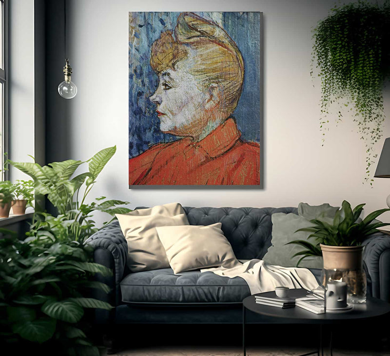 Detail Of Woman In Red By Henri Marie Raymond De Toulouse Lautrec Monfa Fine Art Print