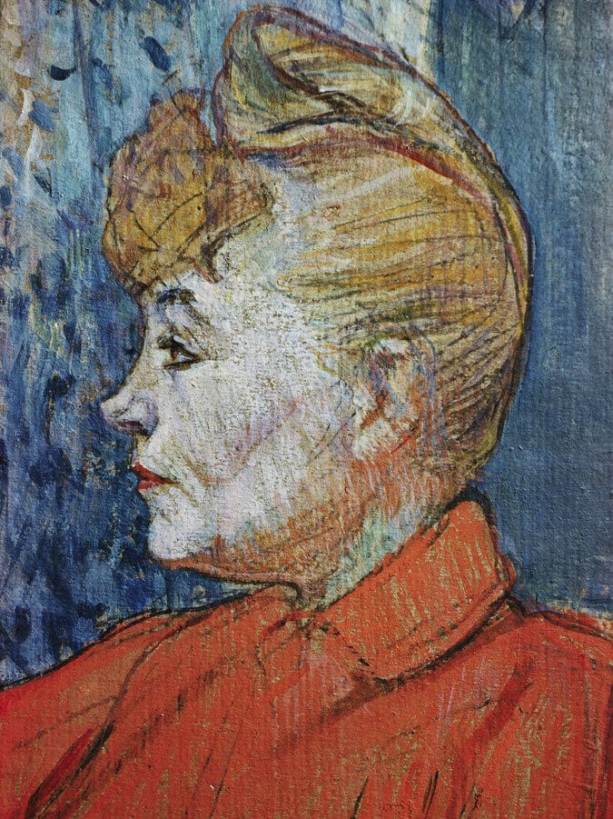 Detail Of Woman In Red By Henri Marie Raymond De Toulouse Lautrec Monfa Fine Art Print
