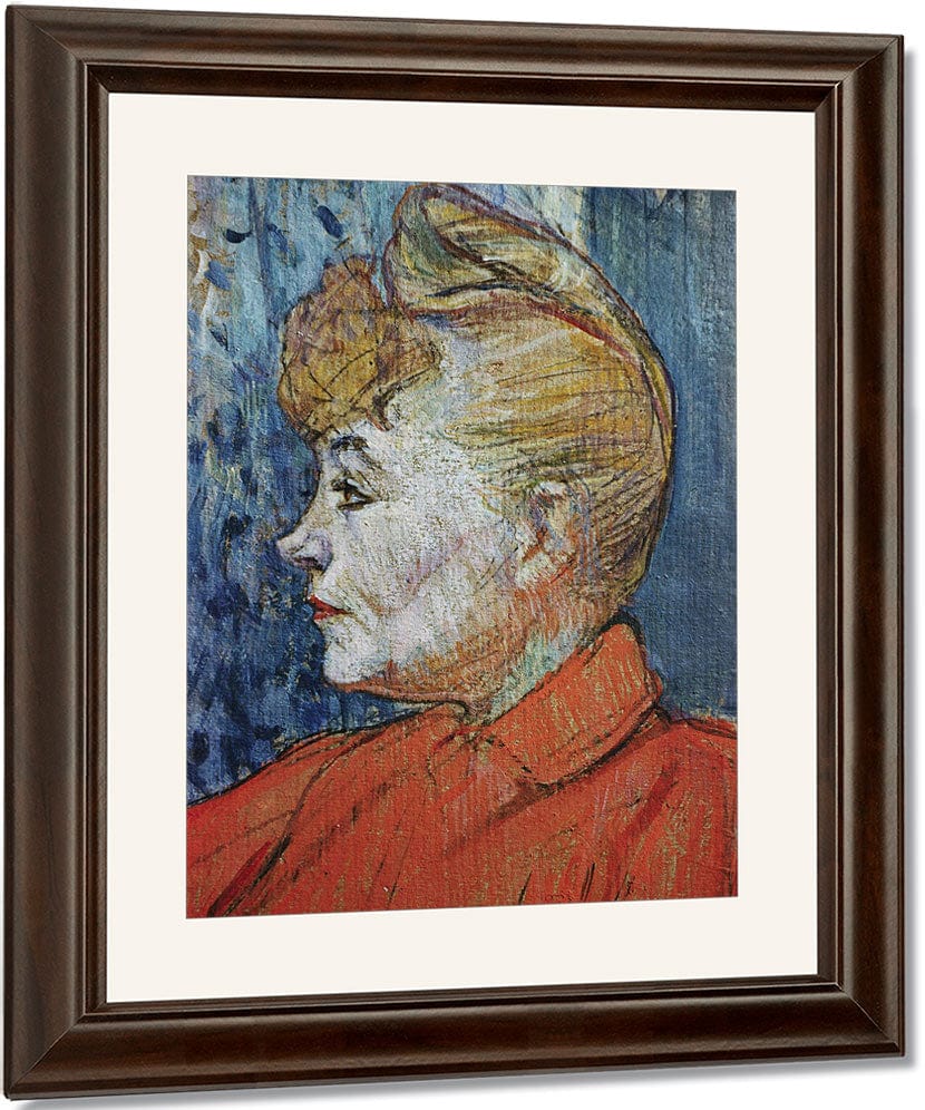 Detail Of Woman In Red By Henri Marie Raymond De Toulouse Lautrec Monfa Fine Art Print