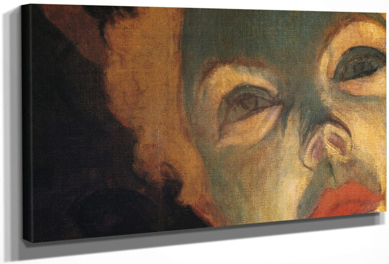 Detail Of Woman's Face From At The Moulin Rouge By Henri Marie Raymond De Toulouse Lautrec Monfa Fine Art Print