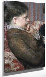 Detail Showing Profile Of Woman From A Cup Of Tea By Mary Cassatt Fine Art Print