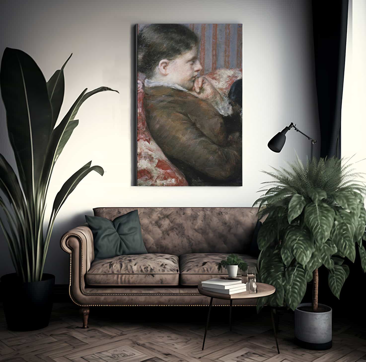 Detail Showing Profile Of Woman From A Cup Of Tea By Mary Cassatt Fine Art Print