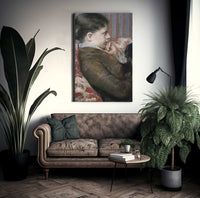 Detail Showing Profile Of Woman From A Cup Of Tea By Mary Cassatt Fine Art Print