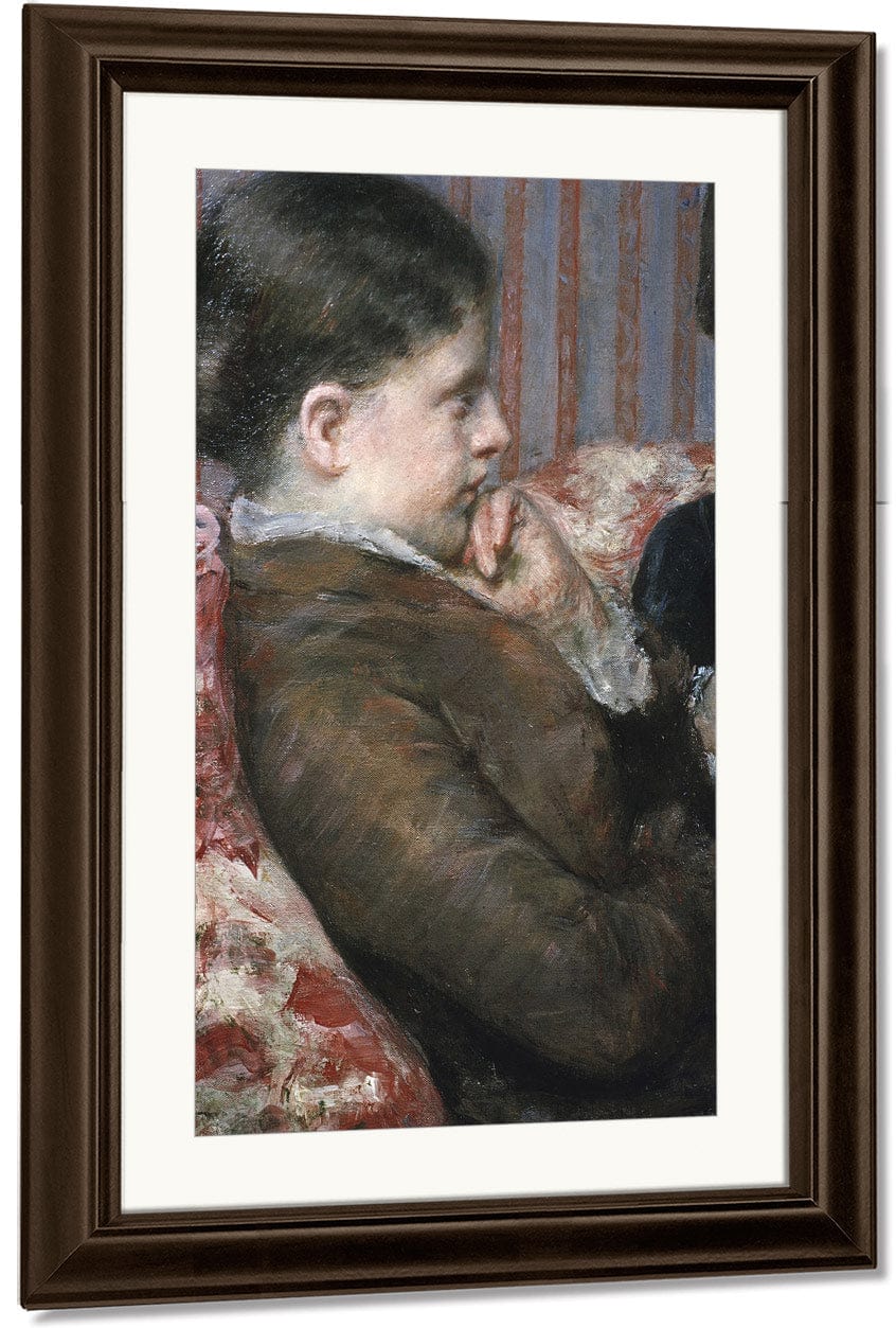 Detail Showing Profile Of Woman From A Cup Of Tea By Mary Cassatt Fine Art Print