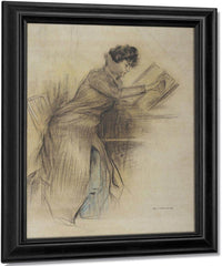 Dibuix Original Per Al Cartell De L'aven C By Ramon Casas Fine Art Print