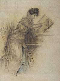 Dibuix Original Per Al Cartell De L'aven C By Ramon Casas Fine Art Print