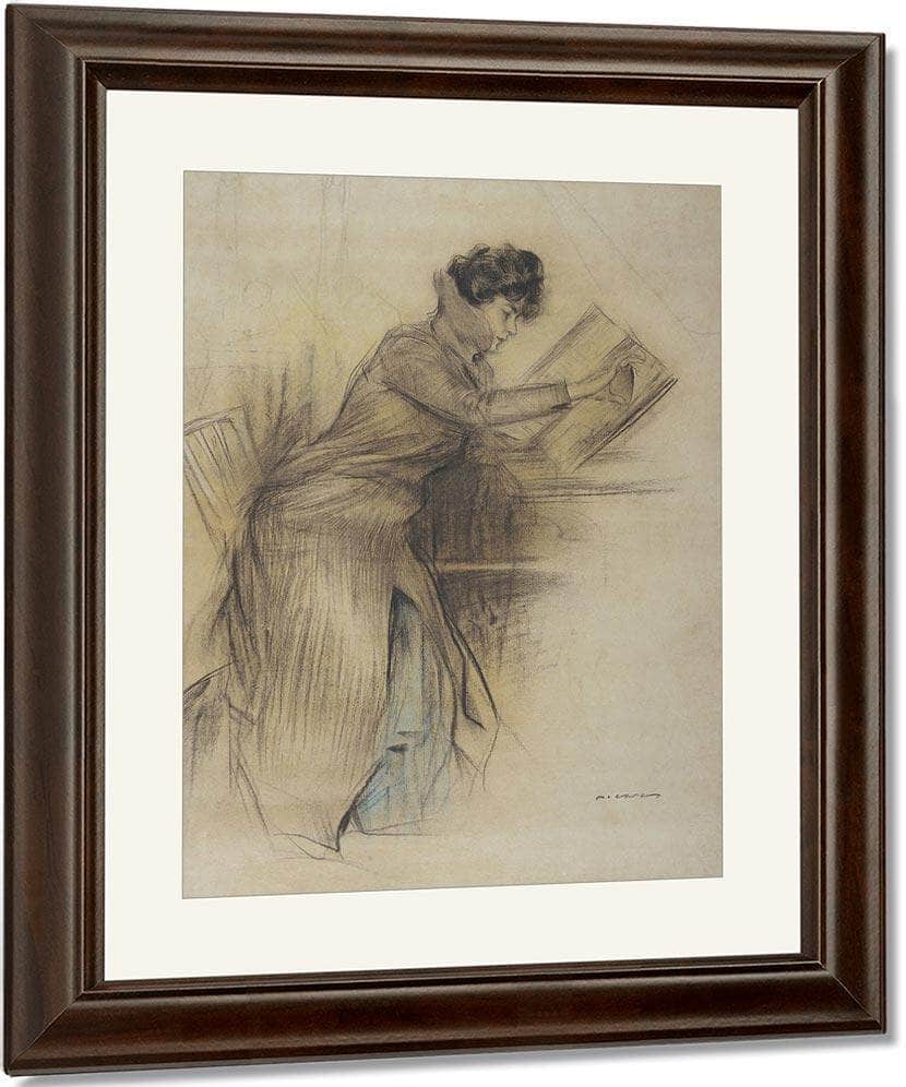 Dibuix Original Per Al Cartell De L'aven C By Ramon Casas Fine Art Print