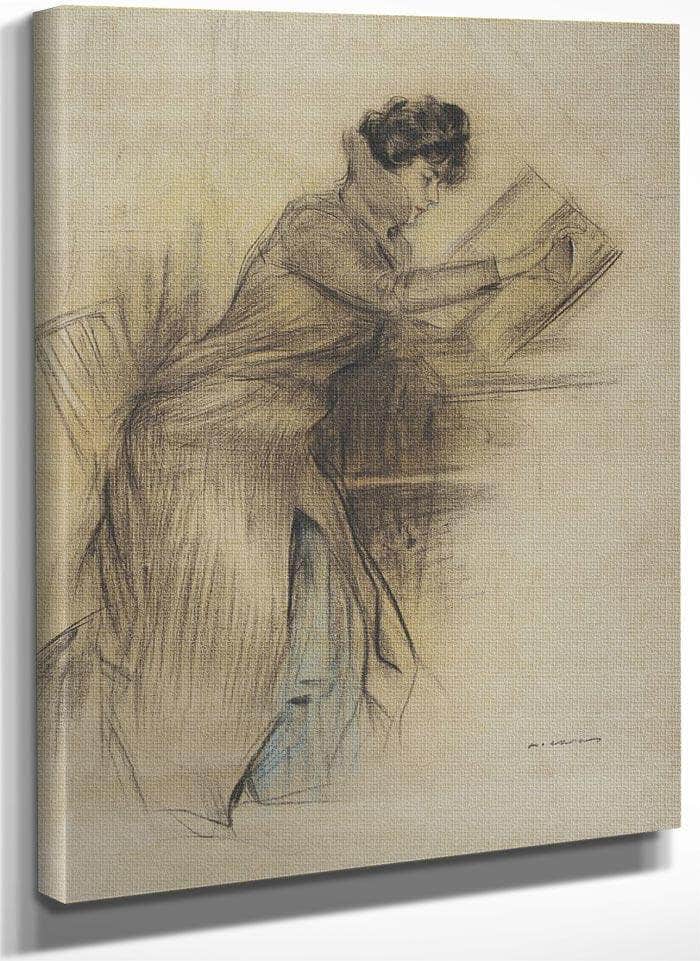 Dibuix Original Per Al Cartell De L'aven C By Ramon Casas Fine Art Print