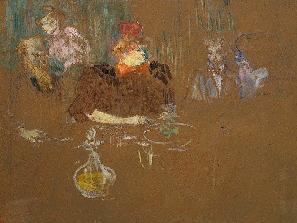 Dinner At The Home Of Monsieur And Madame Natanson By Henri De Lautrec Toulouse Fine Art Print