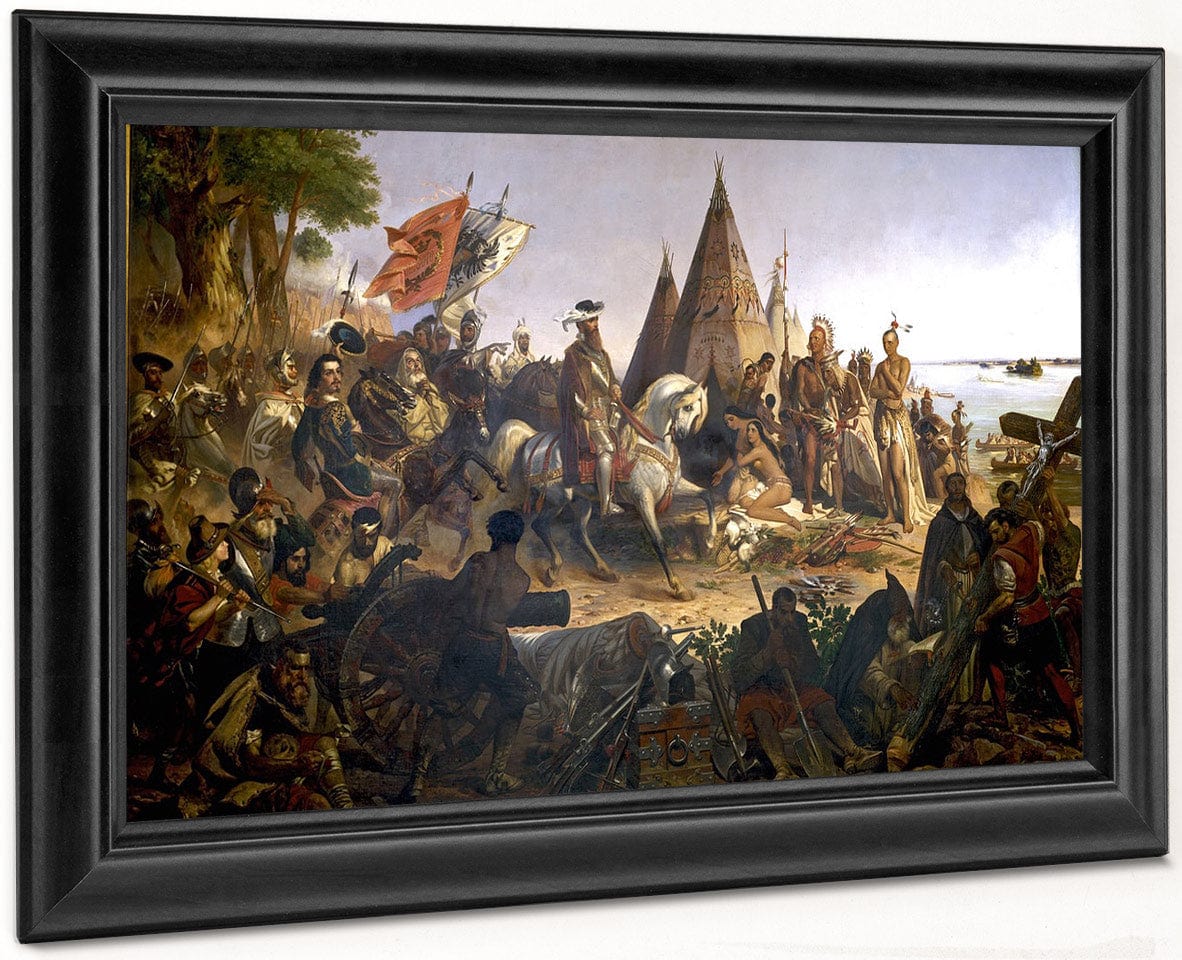 Discovery Of The Mississippi By De Soto By William Henry Powell Fine Art Print