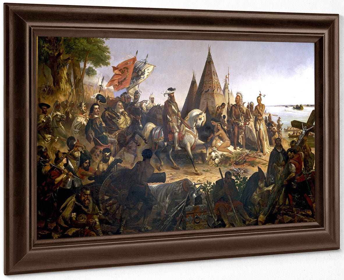 Discovery Of The Mississippi By De Soto By William Henry Powell Fine Art Print