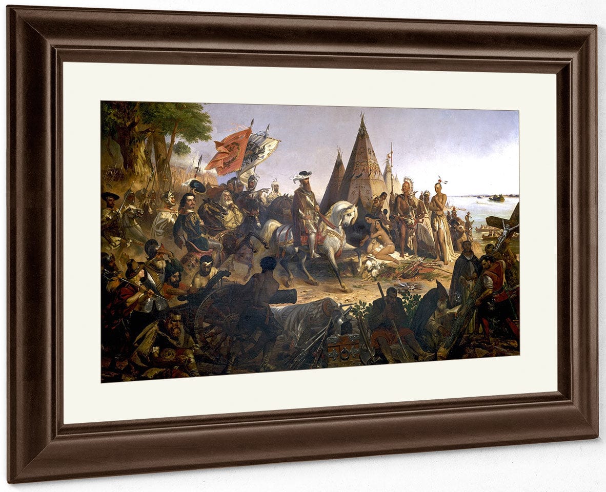 Discovery Of The Mississippi By De Soto By William Henry Powell Fine Art Print
