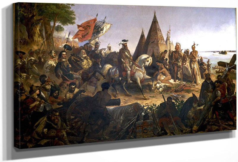 Discovery Of The Mississippi By De Soto By William Henry Powell Fine Art Print