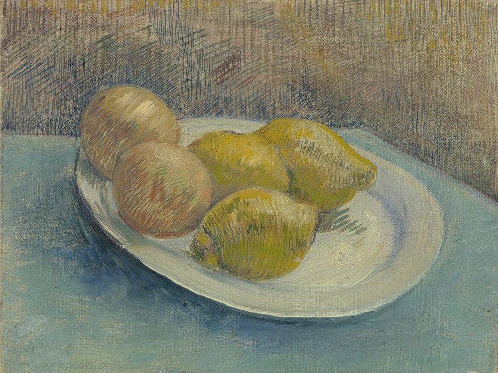 Dish With Citrus Fruit By Vincent Van Gogh Fine Art Print
