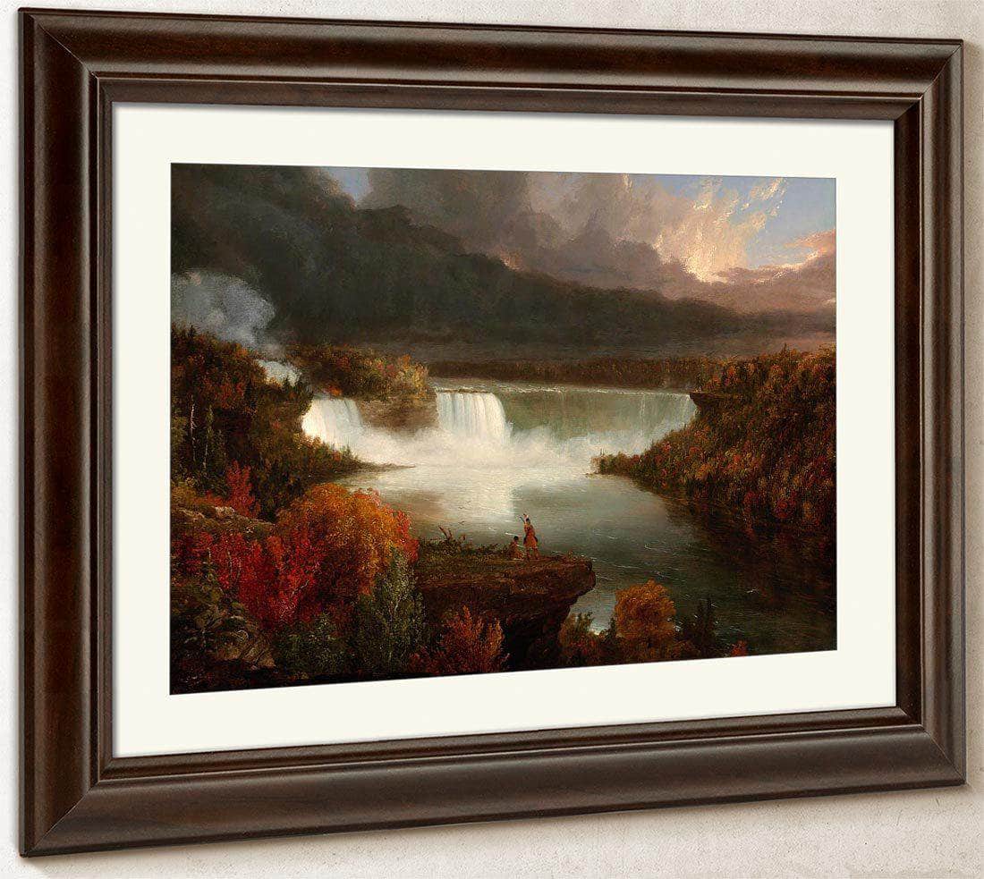 Distant View Of Niagara Falls By Cole Thomas Fine Art Print